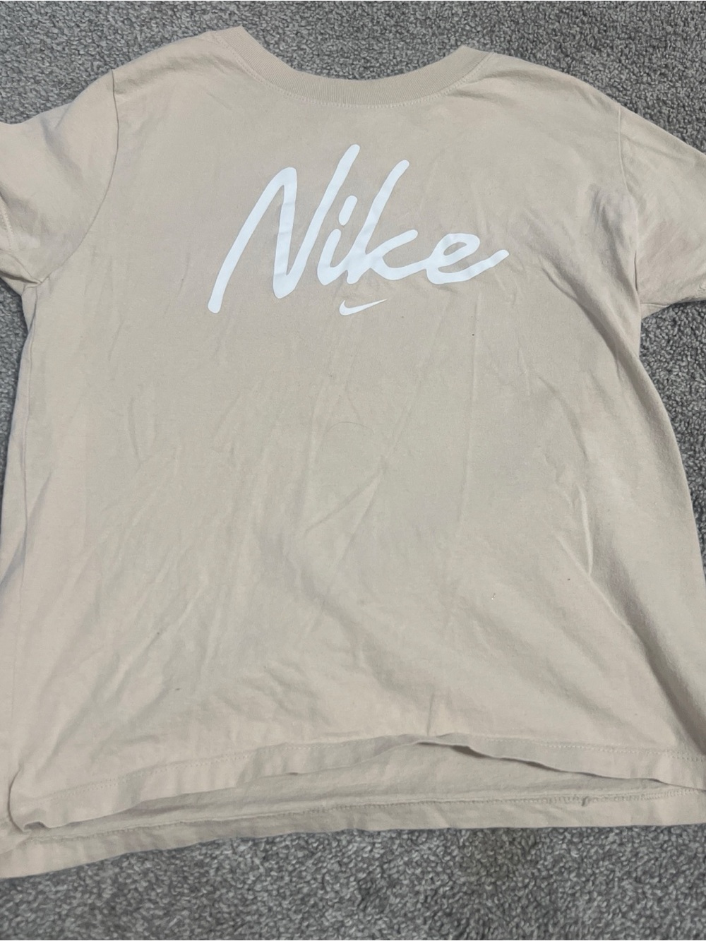 Nike Sand Tee with White Script Logo
